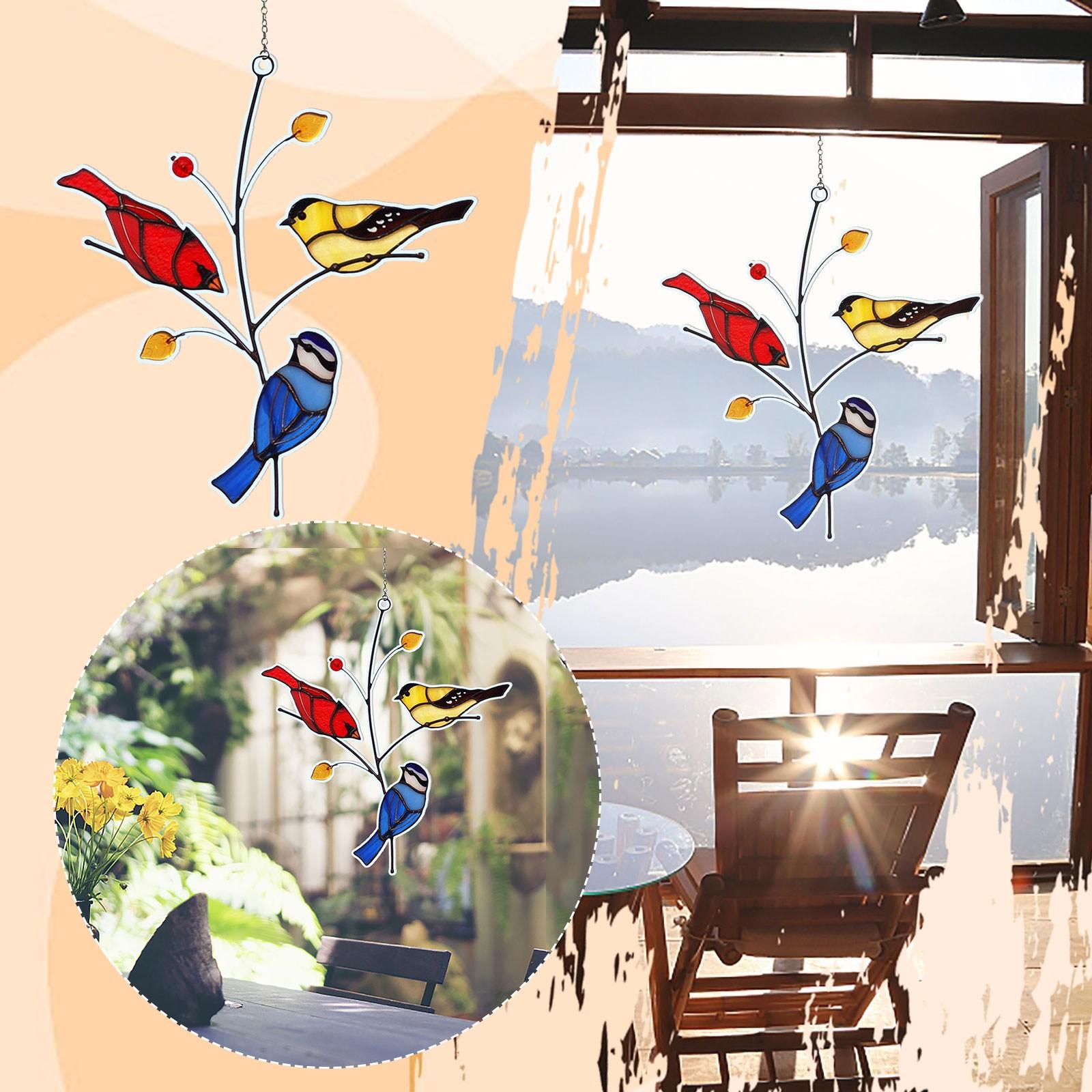 

Colorful Bird Decoration Hanging Window Pendant Family Window Decoration