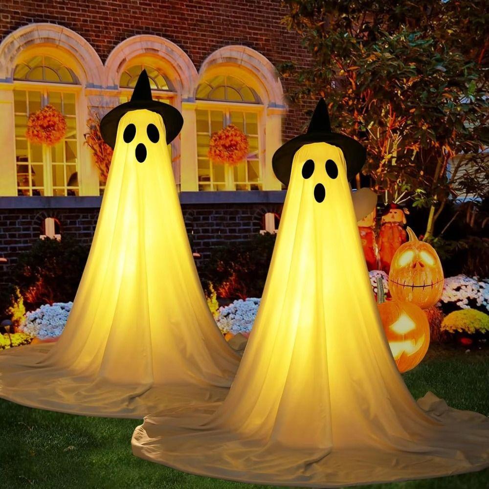 Scary Lighted Spooky Ghost Decor Funny Standing Ghost Light  Ghost Festival