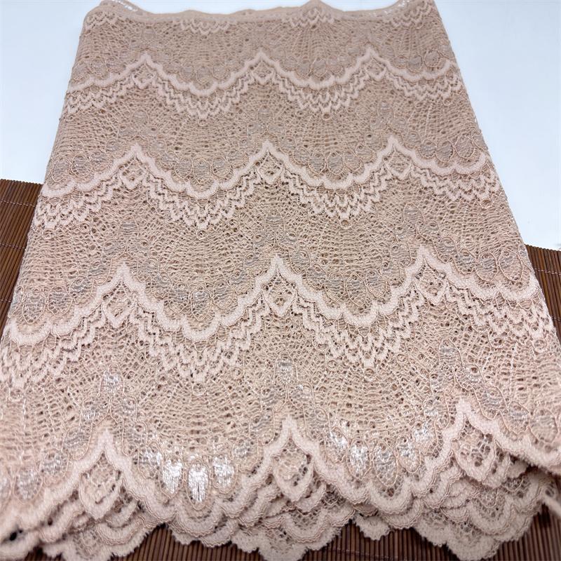 22.5cm Wide Beige Spandex Lace, DIY Sewing Vintage Stretch Lace Trim for Wedding, Lingerie, Bra, Underwear, Dress, Garment, Home Decor, Crafting