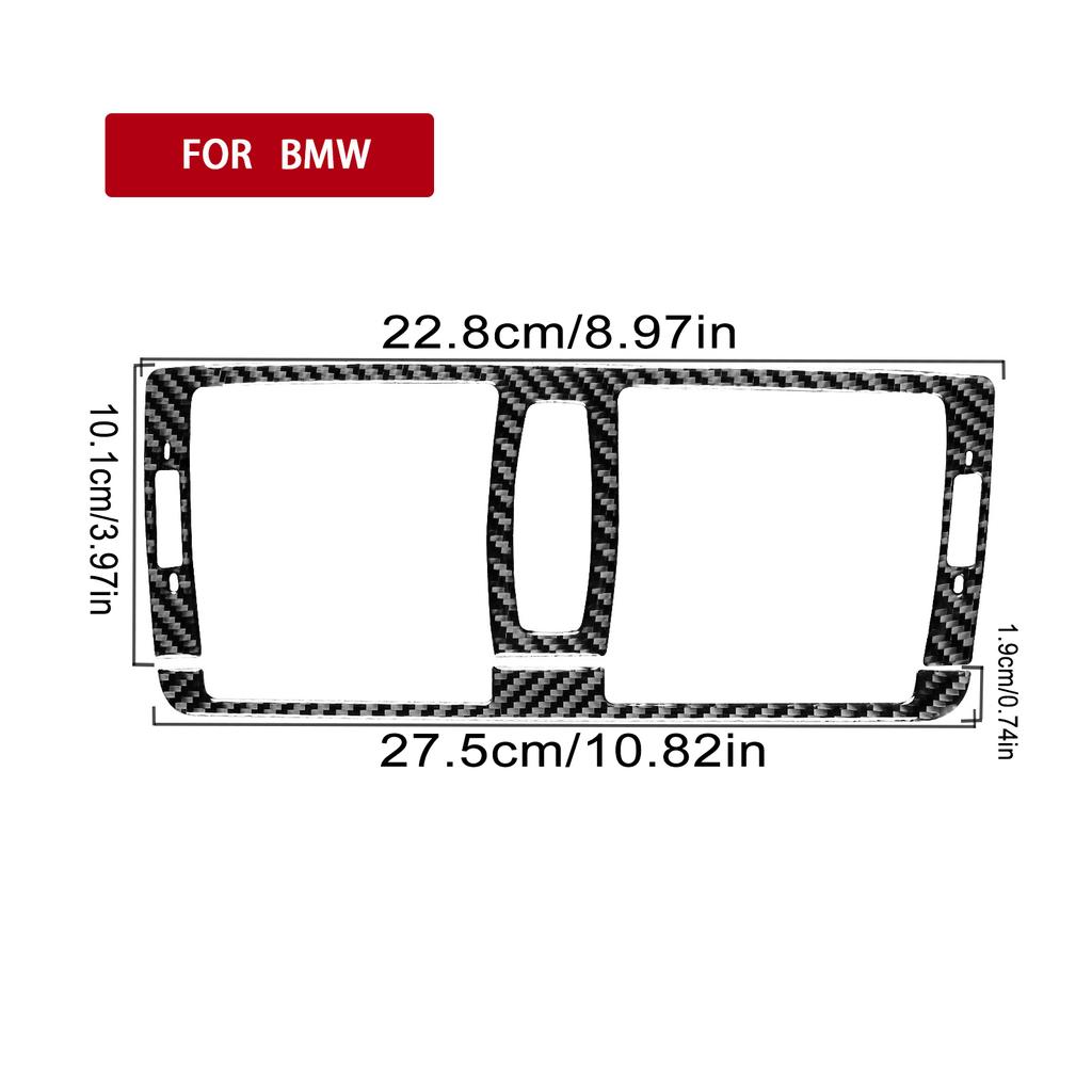 For BMW 1 Series E87 E81 E82 E88 08-13 Carbon Fiber Air Conditioning Vent Outlet Cover Trim Sticker Interior Accessoire Voiture