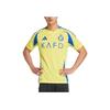 Adidas Aeroready Vintage V-Neck Slim Fit Short Sleeve Jersey Men Breathable Comfort Soccer Sports Top Yellow JP0459
