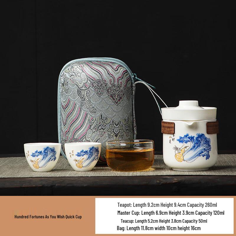 Shangqi Ceramic Portable Travel Tea Set