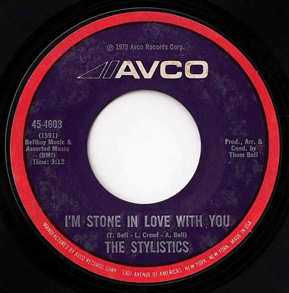 

7-дюймовая пластинка STYLISTICS - I m Stone In Love With You AV4603 Avco 1972 US Soul/Funk Б/У