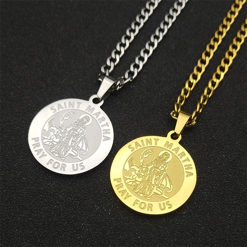 Pendant Archangel Saint Martha High-end Neutral Retro Fashion Jewelry Necklace
