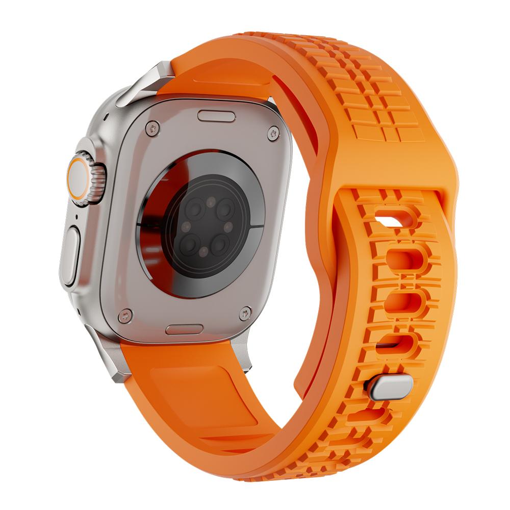 Rubber Watchband For Apple Watch Band Ultra 3 2 1 49mm Sports Silicone Bracelet For iWatch 11 10 9 8 SE 46mm 45mm 44mm Men Strap