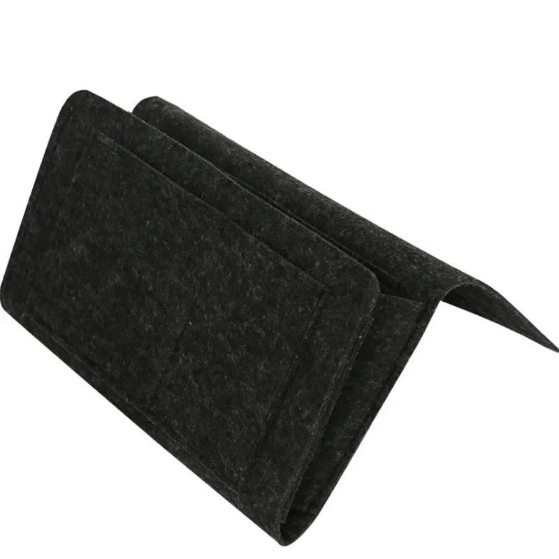 1Pc Fabric Bedside Organizer with Hanging Basket and Multiple Pockets -Space-Saving Bed Table Sofa TV Remote Control Holder Phone Book Organizer 615₽