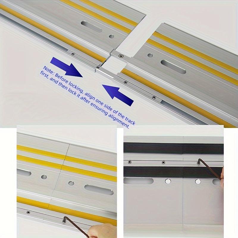 Allsome Track Saw Guide Rail Connector Kit for Woodworking Longer Cuts for Makita Festool Track Saws Compatible with Makita Festool Guide Rail System