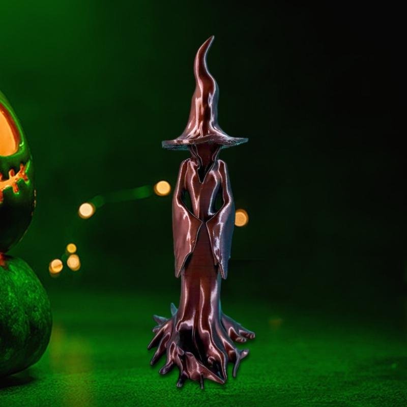 Mysterious Witch Figurine for Garden Porch Themed Display Dark Fantasy Ornament Lightweight Holiday Yard Decoration