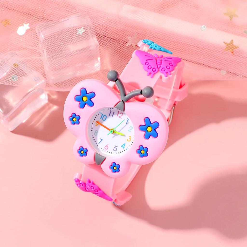 Popular Children's Butterfly Quartz Watch Set