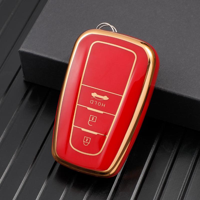 TPU 2 3 Buttons Car Key Fob Cover Case Holder Shell for Toyota Rav4 2021 Hybryd Camry 70 2020 Prado Corolla Sedan 2019 Keychains
