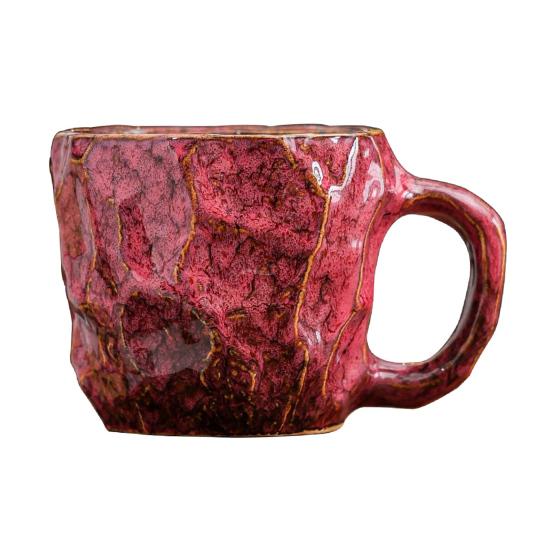 Ceramiczny kubek do kawy 270ml Duży kubek do herbaty Nowość Mineralny kształt Dekoracyjny tumbler Unikalny wystrój domu Prezent dla miłośników kawy