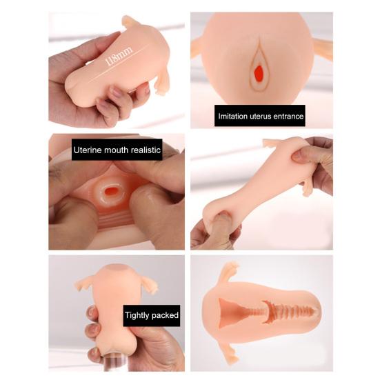 Convenient Sex Toy Vagina Real Pussy Sucking Easy Cleaning Portable