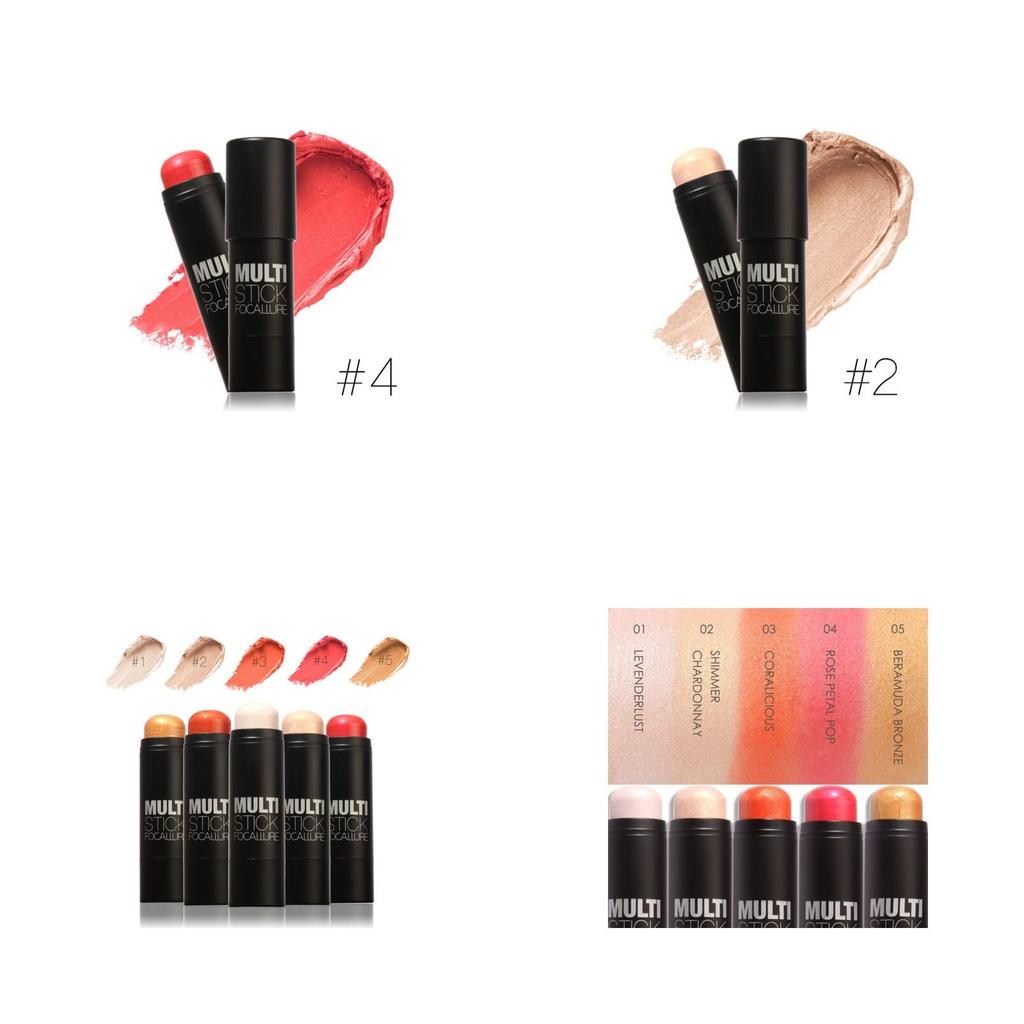 Focallure Stick Face Blushes Bronzer Highlighter Shimmer Makeup Blusher For Flawless Radiance