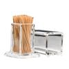 1pc Toothpick Storage Box High-end Transparent Toothpick Container Portable Rectangular Thickened Toothpick Case YQH002