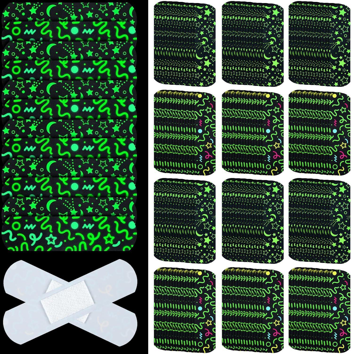 10 шт./набор Детский мультяшный светящийся пластырь, разнообразие мультяшных рисунков, светящийся флуоресцентный пластырь ночью