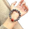 Natural gray agate single-strand bracelet, a new Chinese-style, trendy, and popular design for both men and women, a simple and elegant piece of