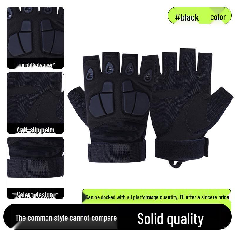 Men's Full-Finger Outdoor Tactical Gloves - Cut-Resistant, Wear-Resistant for Motorcycle Riding & Combat