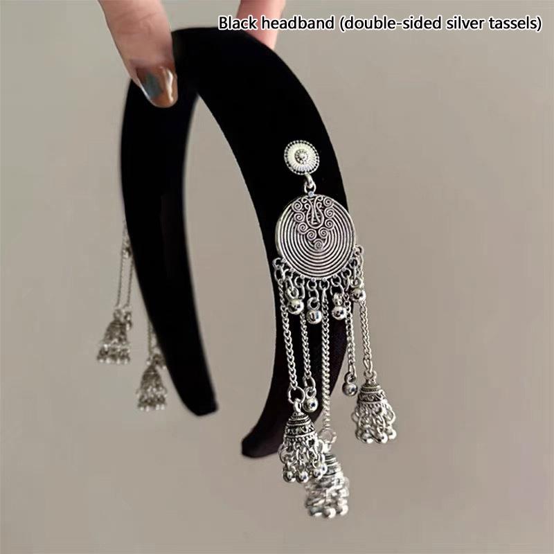 Pendentif à Pompon Accessoires Cheveux Pour Femmes Filles Doux Polyvalent Cerceau à Cheveux Tempérament Style Ethnique Bandes Cheveux Cadeaux