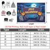 Party Backdrop Halloween Castle Flat Spooky Night Scene Graveyard Pumpkins Bats Event Photo Background Outdoor Party Decor