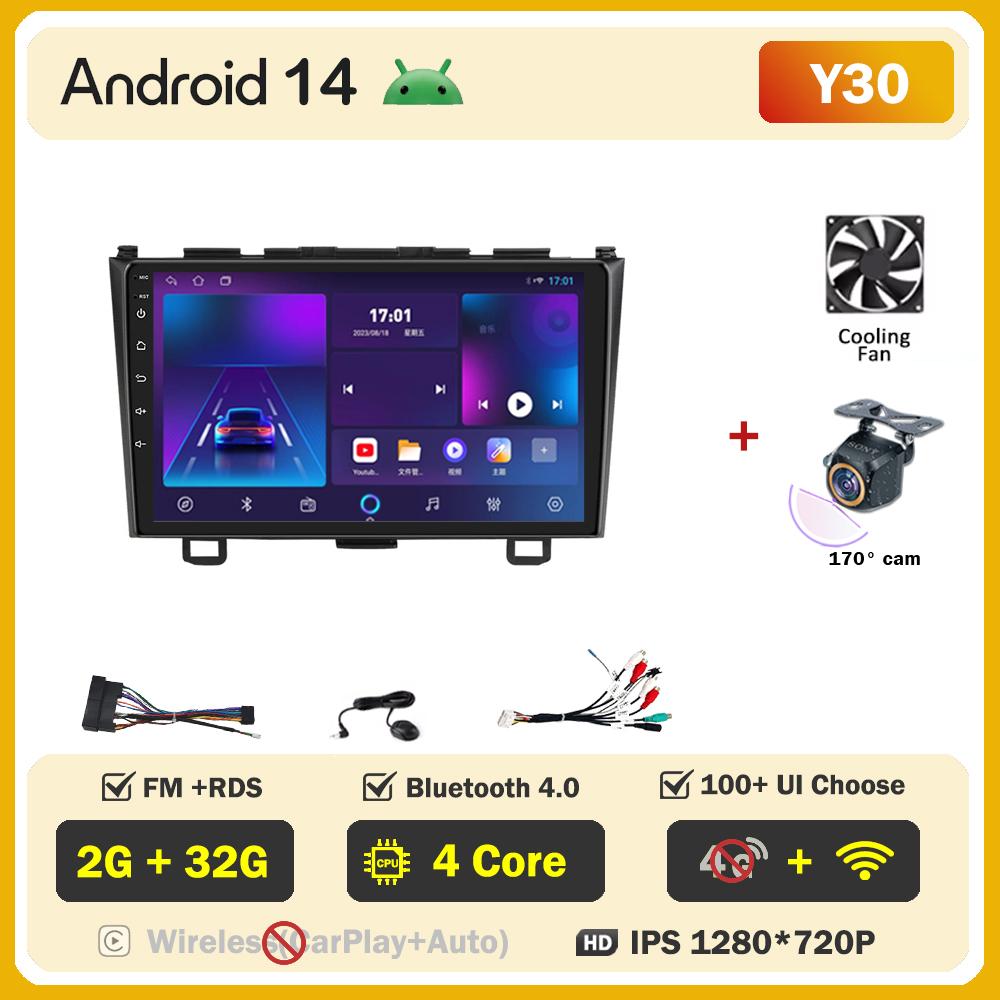 For Honda CR-V 3 RE CRV 2007-2011 Car Multimedia Video Player Android Auto Car Radio Touch Screen GPS Navigation Mirror Link