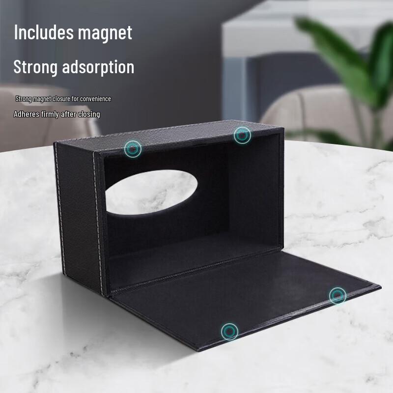 Desktop Leather Tissue Box Holder