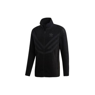 Originals P Fleece Tracktop Sports Logo Casual Velvet Warm Stand Collar Jacket Men Jacket Black EC3675