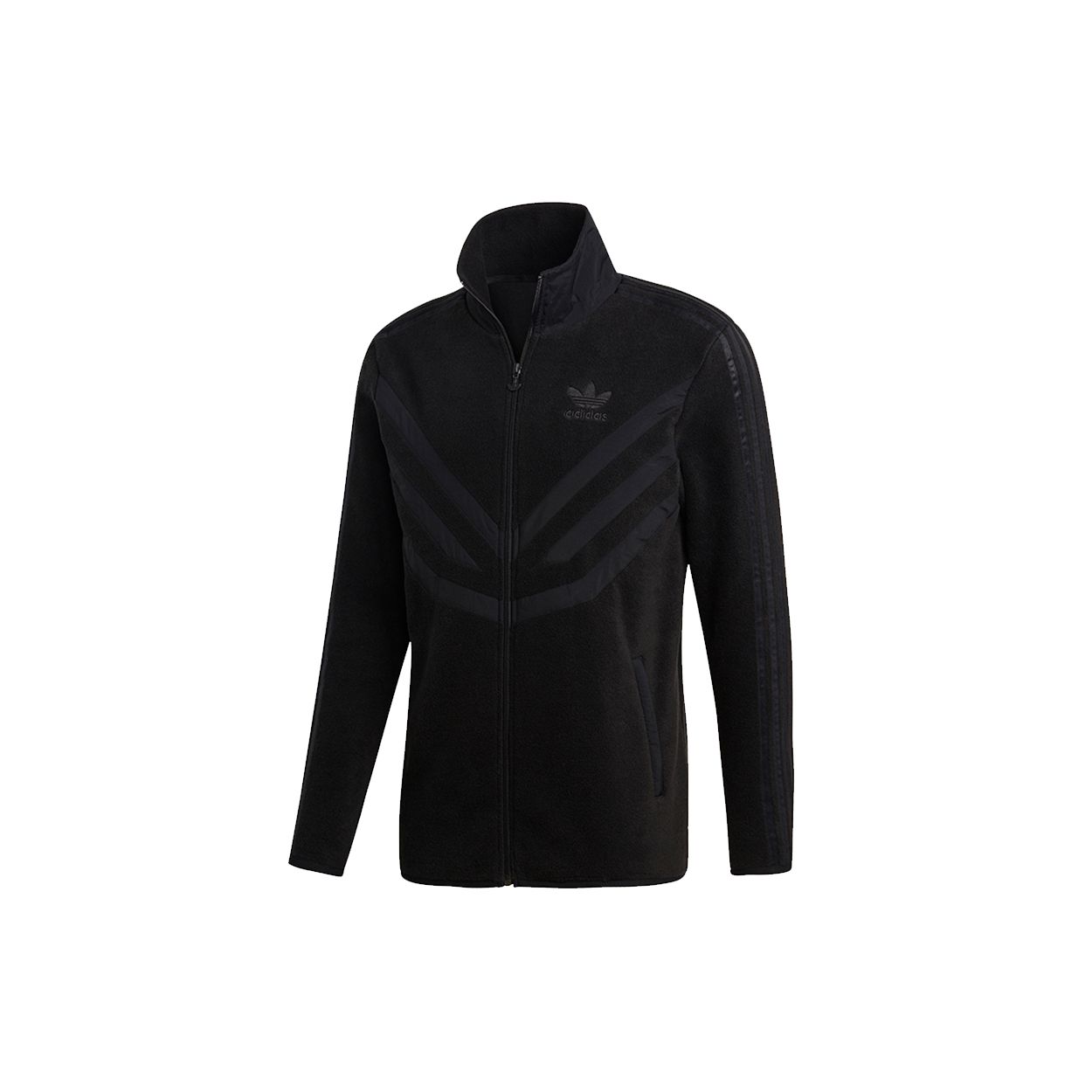 

Adidas Originals P Флисовая спортивная куртка с логотипом Повседневная бархатная теплая куртка с воротником-стойкой Мужская куртка Черная EC3675 S