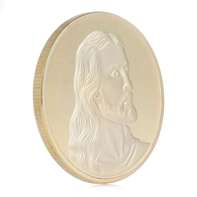 Artistic Badge Jesus Christ Religion Commemorative Coin for Home Office Decors top sale
