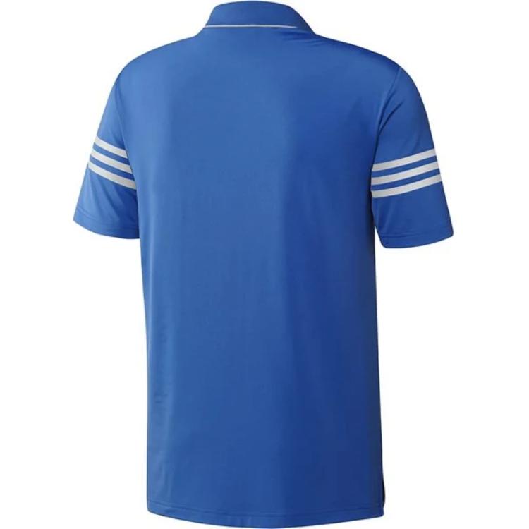 Adidas Ultimate365 Blocked Striped Comfortable Soft Skin-Friendly Short Sleeve Polo Shirt Men Polo Shirts Bright-Blue FQ5869