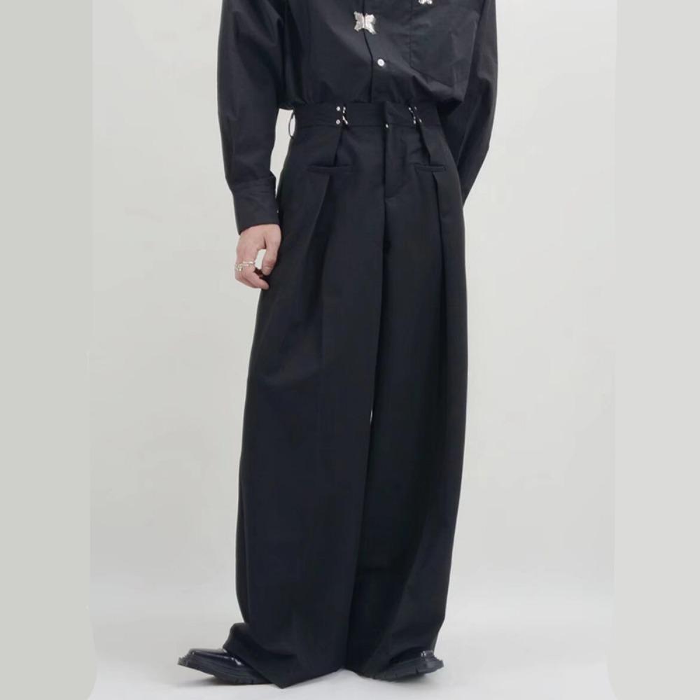 Spodnie Męskie Moda Casual Jednolite High Street Proste Hip-hop Szerokie Nogawki Spodnie Pasujące do Wszystkiego Styl Koreański Luźny Temperament College Nowe