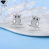 Elegant Owl Stud Earrings Women Plated Cute Animal Jewelry Korean Style Sweet Fashion Accessory