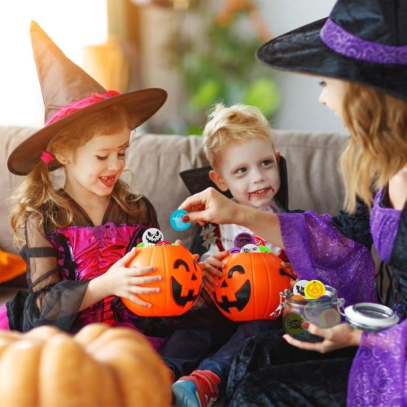 10-30Pcs Halloween Luminous Bouncy Ball Pumpkin Witch Rubber Ball Toys for Kids Birthday Party Favos Halloween Party Decoration