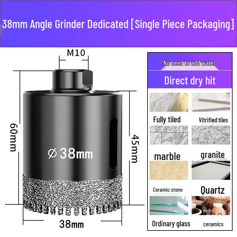 

Jundingying 38mm Angle Grinder Serrated Tile Drill Bit