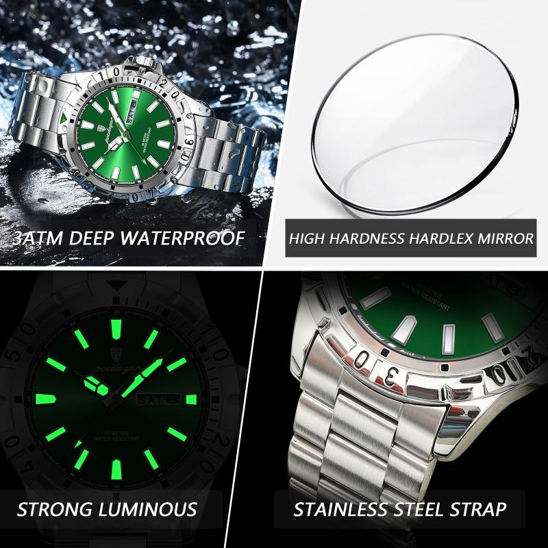 Top Brand Waterproof Fashion New Men's Double Calendar Watch Super Luminous Watch