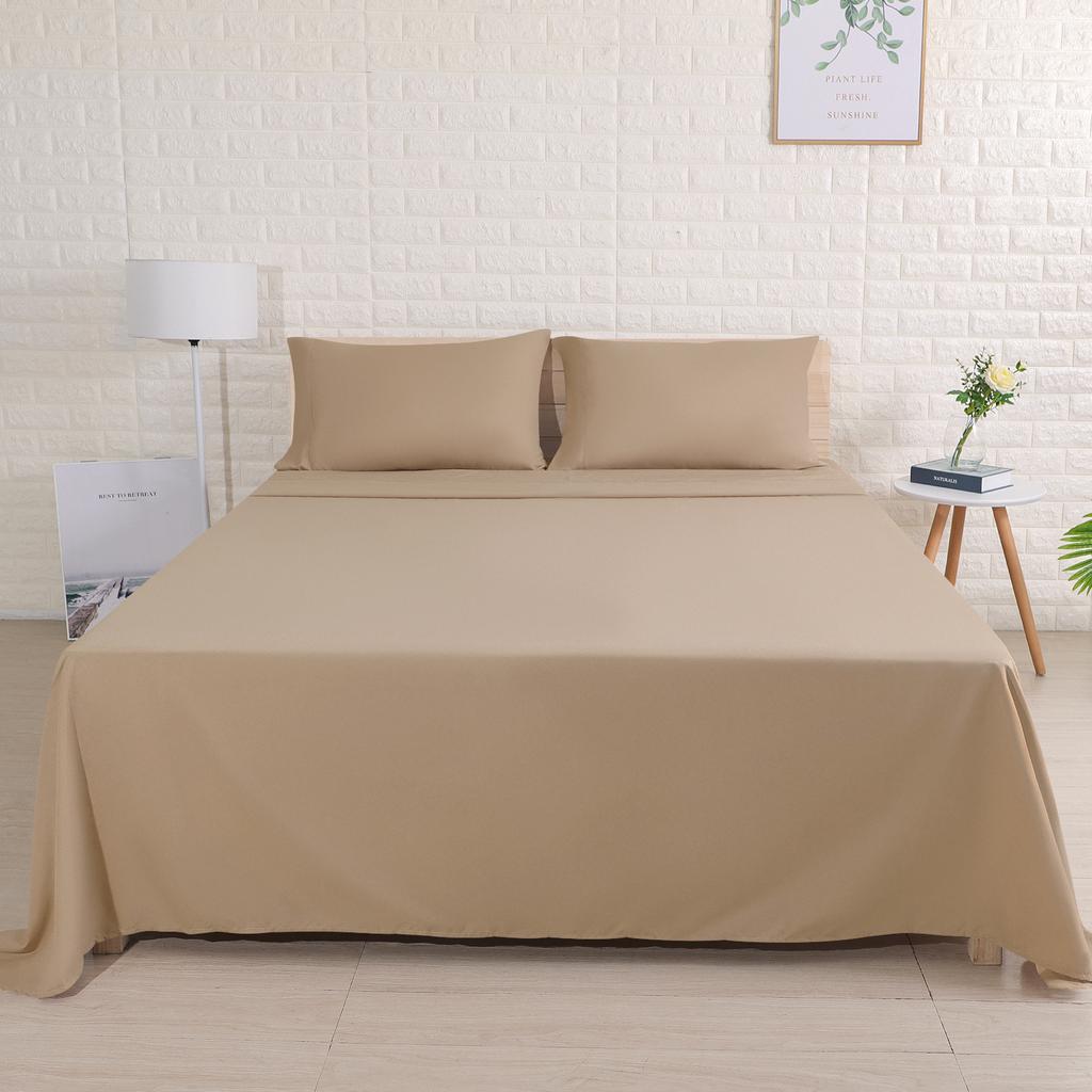 Bettlaken-Set für 90 Bett Queen Gebürstete Mikrofaser Bettlaken-Set Uni Bettwäsche-Set Juego