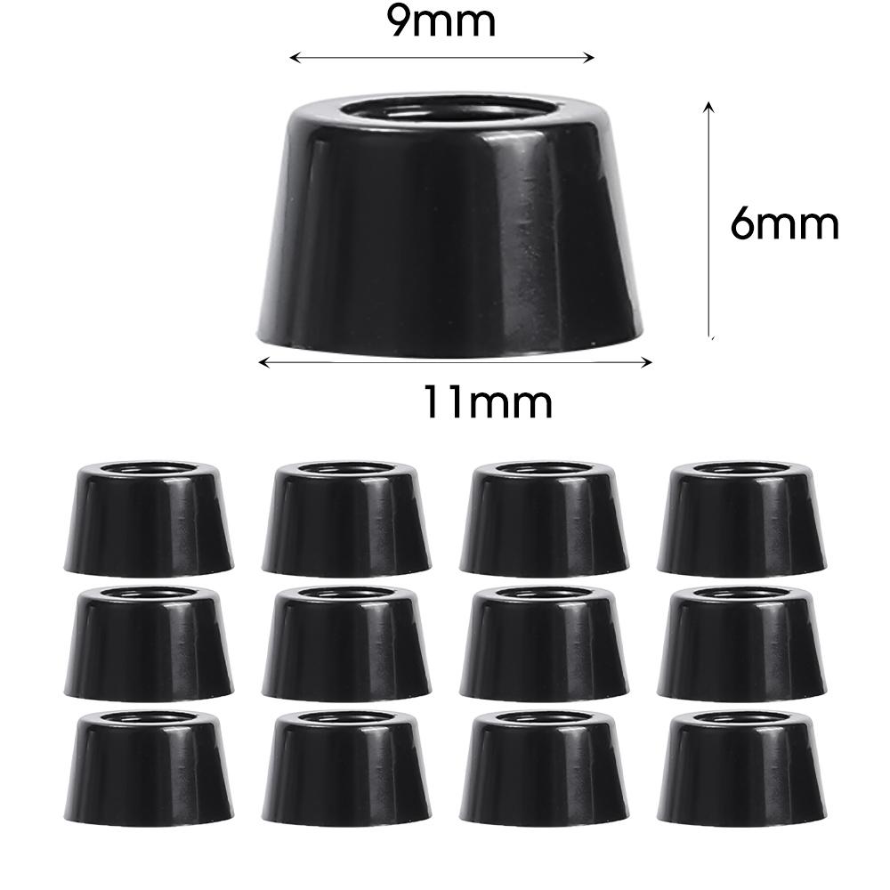 

Black Rubber Pads Floor Protectors Non-Slip Home Furniture Cups Cabinet Bottom Round Tips Cushion Mat Table Chair Leg Covers 8PCS- (1 bag)