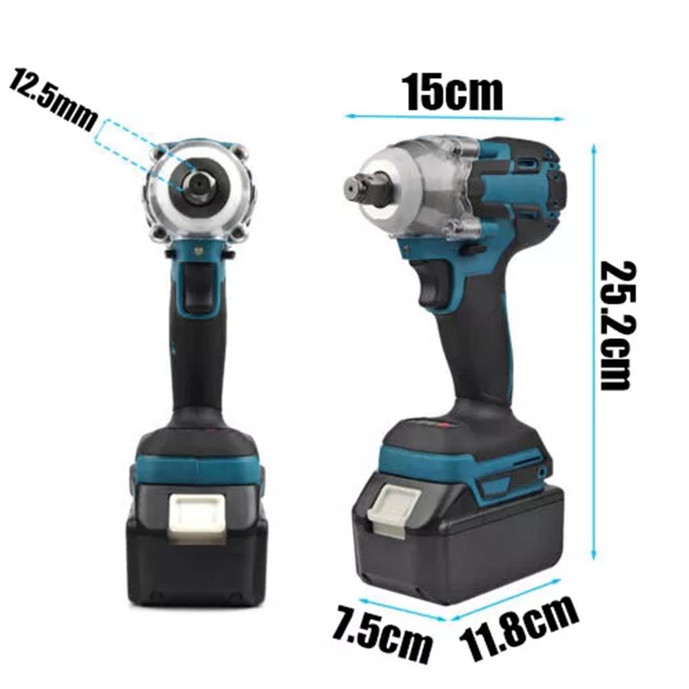 1/2 Inch Brushless Cordless Electric Impact Wrench Gun Hand Drill Versatile Socket Power Tool With 21V Battery Toolbox Set