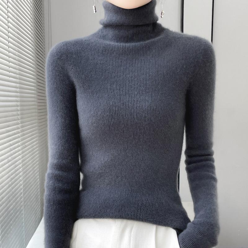 2023 Women's High Neck Slim Fit Knit Base Layer for Autumn/Winter