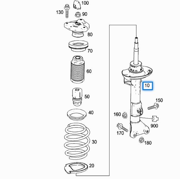 Front Shock Absorber for Benz C-Class W204