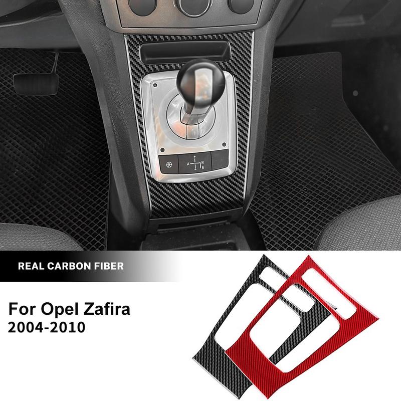 Fibra de carbono para Opel Zafira 2004-2010, panel de cambio de marchas, decoración interior resistente a los arañazos, accesorios protectores.