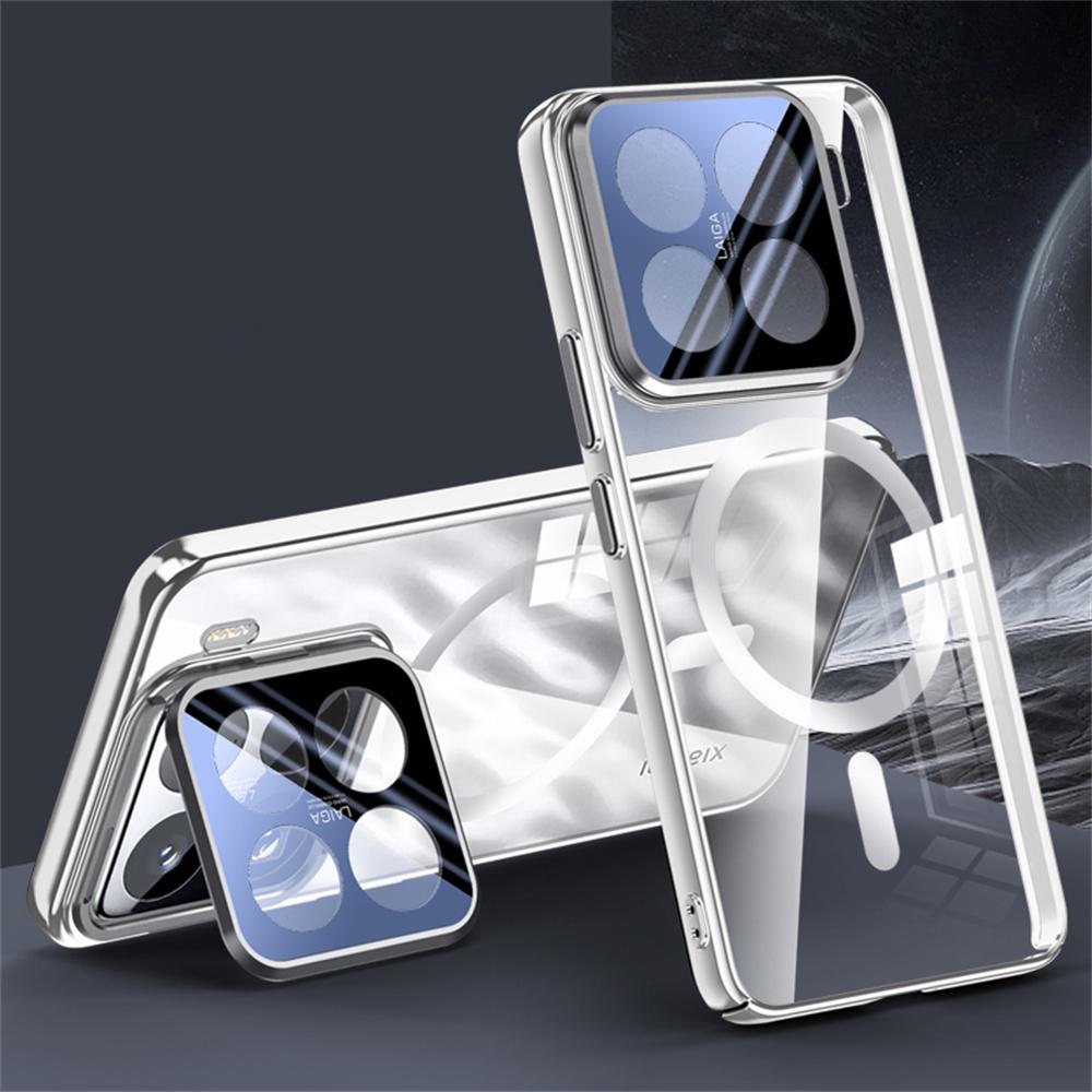 

Чохол для Xiaomi 15 Pro, сумісний із підставкою для об’єктива MagSafe, прозорою задньою кришкою ПК Silver