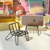 Small Chair Design Iron Mobile Phone Holder Racks Stand Simple Student Creative Desktop Ornaments Home Accessories