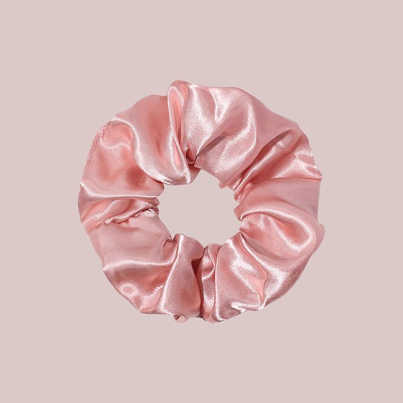 8Pcs  Satin Fabric Sausage Loop Hair Rings Set Solid Colour Fabric Loop Hair Rope Hair Scrunchies Scrunchy Black Coffee
