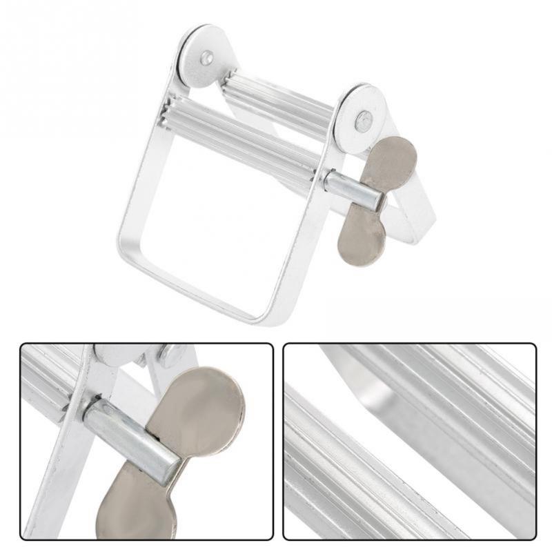 1pc Lazy Toothpaste Dispenser Tube Squeezer Bathroom Metal Squeezer Tool Hair Color Dye Cosmetic Paint Squeezer Tube Tightener