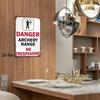 Vintage Archery Danger Sign, 8x12 Inch Iron Plaque, Humorous 2D Wall Decor Gift