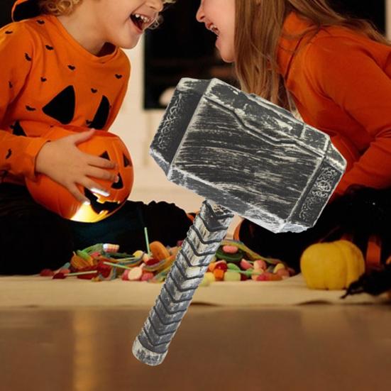 Thor's Hammer Collectible Model Toy Classic Cosplay Costume Props Simulation Avengers Superhero Role Playing Kids Toy for Halloween Party