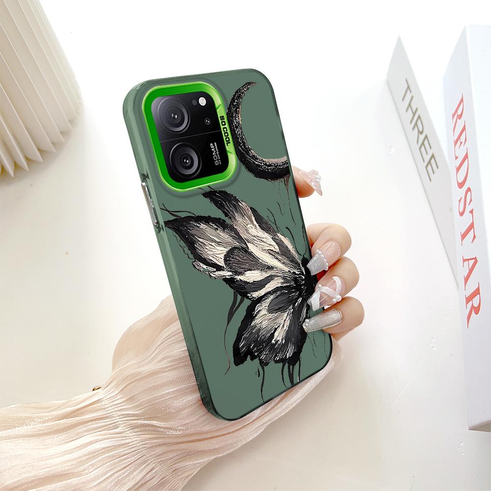 Malovaný vzor barevný stříbrný oboustranný pevný kryt odolný proti pádu proti pádu pro Xiaomi Redmi Poco