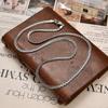 New Car Flower Chain Knot Necklace Personalized Men and Women Simple Fashion Hip-hop Chain Retro Flat Snake Chain
