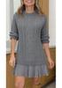 European Cross-Border Knit Chiffon Mini Dress - Sweet Temperament Style