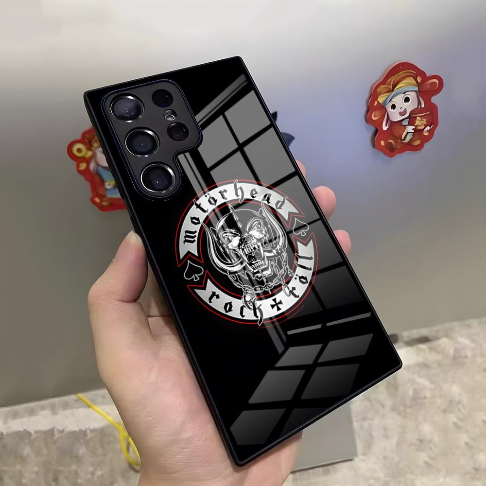 

Чехол для телефона M-motorheades Band для Samsung S26 S25 Ultra S23 S22 S24 S20 Fe S21 Plus A54 A53 A16 Стеклянная крышка Samsung s21plus